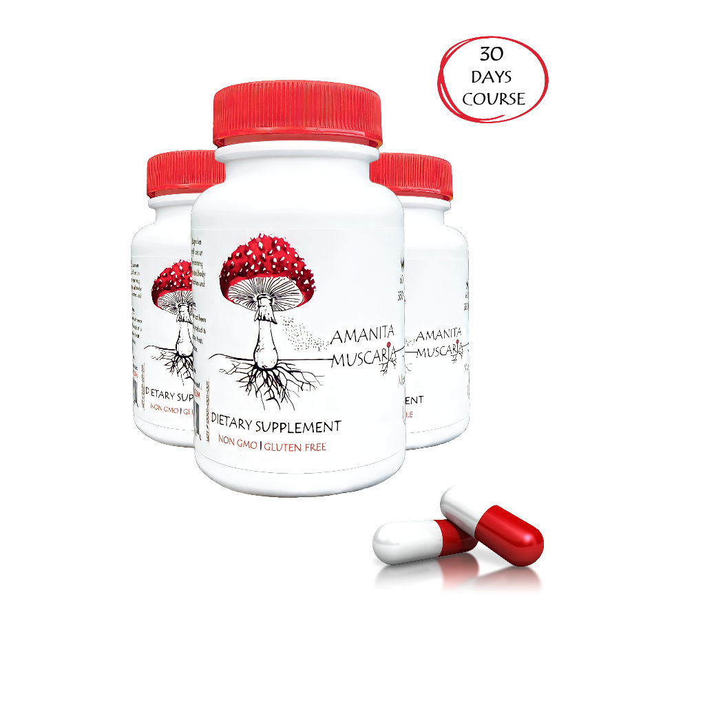 Amanita muscaria (Fly agaric) Amanita muscaria have a nootropic effect and increases self-confidence. Microdosing of amanita muscaria in capsules significantly reduces the craving for smoking and alcohol and allows you to slowly withdraw from mild psychotropic drug use. Amanita muscaria mushroom microdosing is also used to increase the tone of the body, relieve muscle and joint pain, normalize sleep, and increase daily efficiency, slightly improving your mood.
